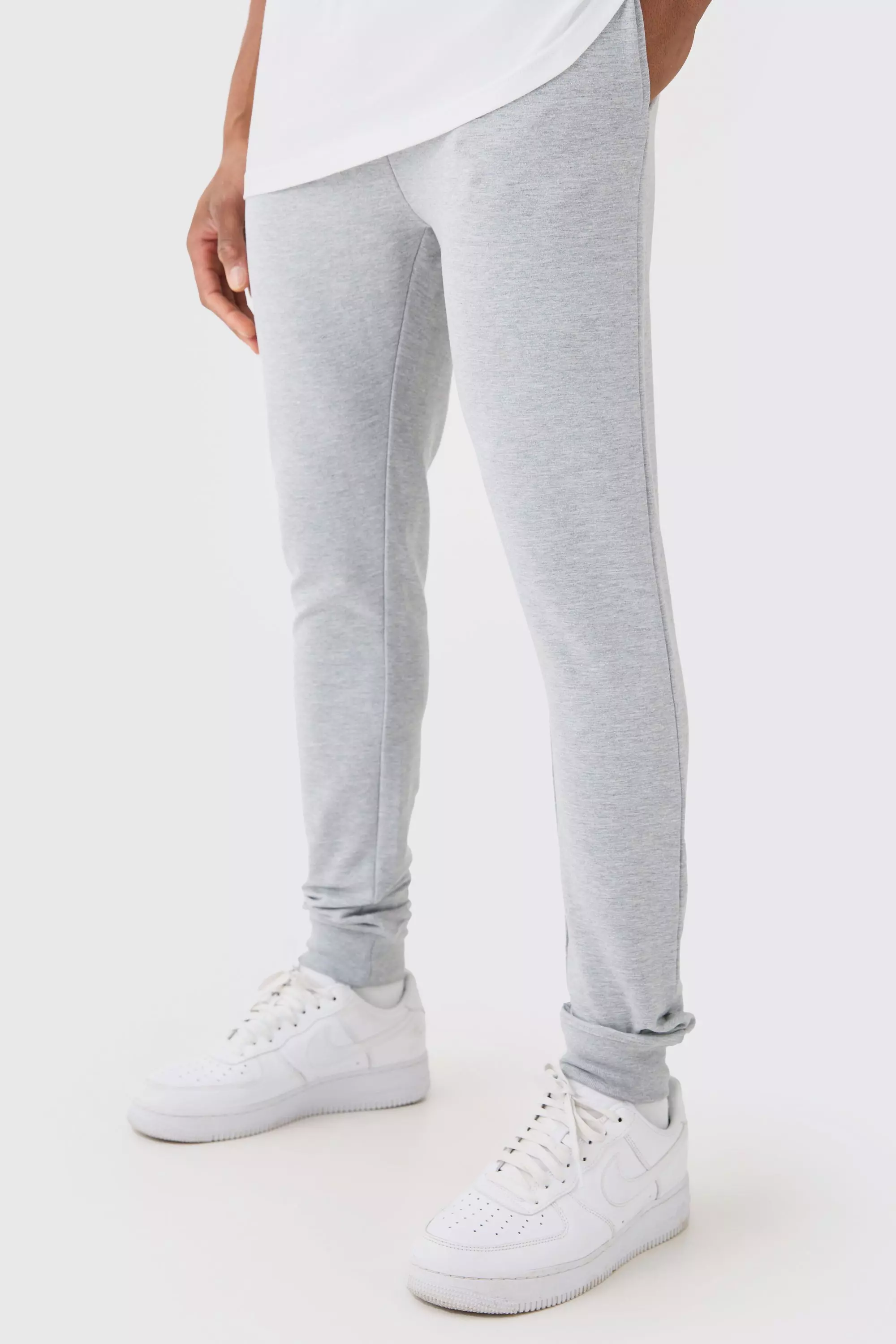 Mens super skinny sales joggers grey